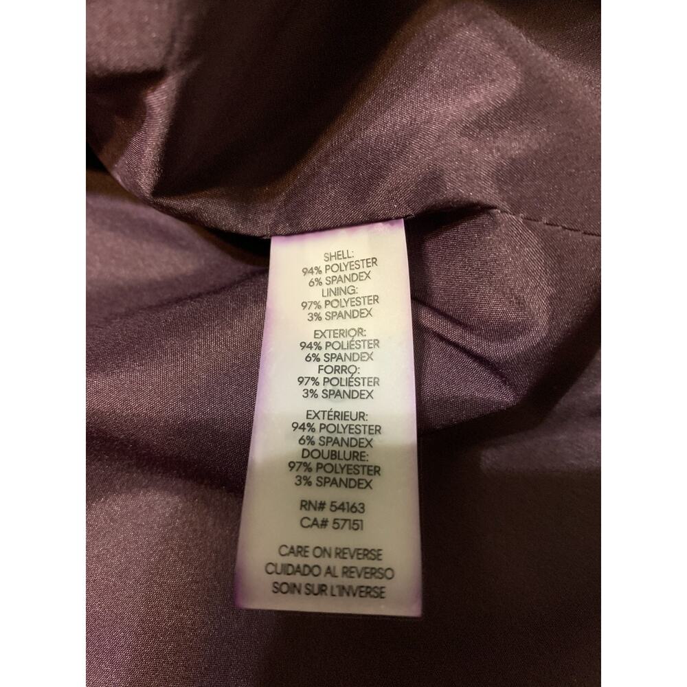 Calvin Klein Eggplant Purple Open Blazer Size 22 Women's Stretch Scuba Knit Work - Picture 8 of 8